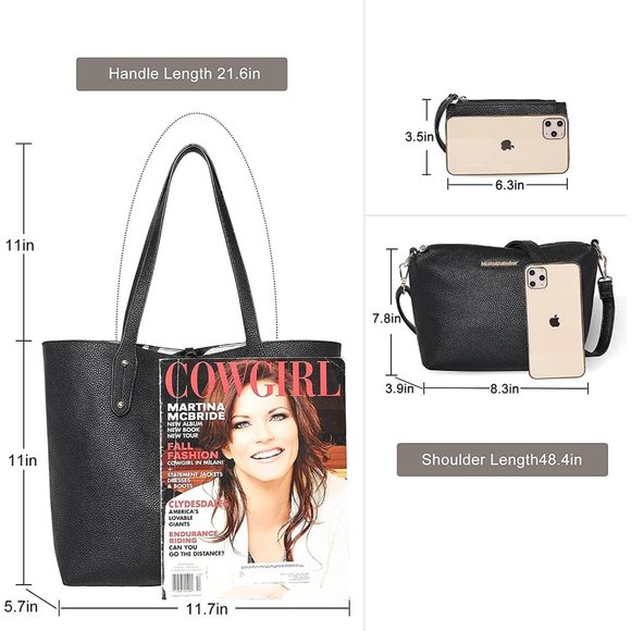 New Montana West Purses and Handbags for Women 3PCS Tote Purse and Walle… - Picture 6 of 8